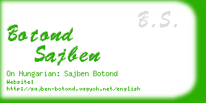 botond sajben business card